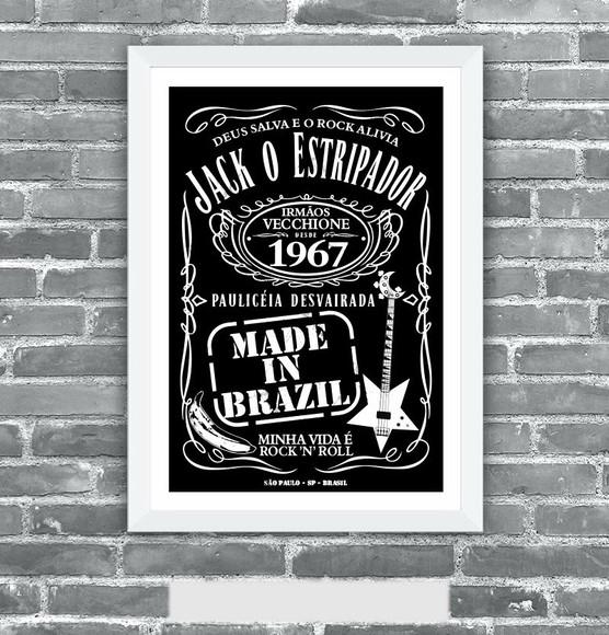 Quadro Pôster A3 c/ Moldura Made In Brazil Jack 30x42cm