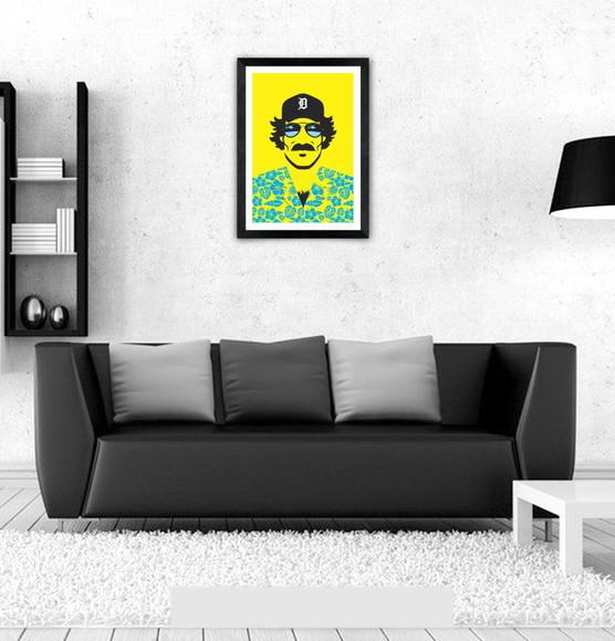 Quadro Pôster A3 c/ Moldura Magnun Pi Yellow 30x42cm