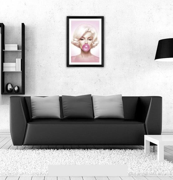Quadro Pôster A3 c/ Moldura Marilyn Monroe Pop Art 30x42cm