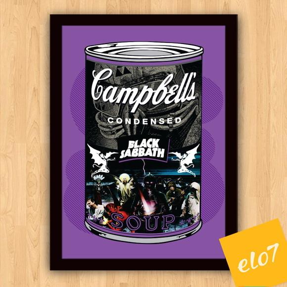 Quadro Pôster A3 c/ Moldura Motorhead Campbell´s 30x42cm