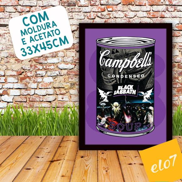 Quadro Pôster A3 c/ Moldura Motorhead Campbell´s 30x42cm