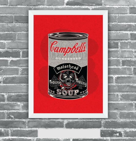 Quadro Pôster A3 c/ Moldura Motorhead Campbell´s 30x42cm