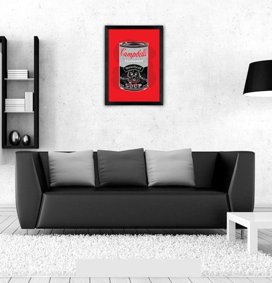Quadro Pôster A3 c/ Moldura Motorhead Campbell´s 30x42cm