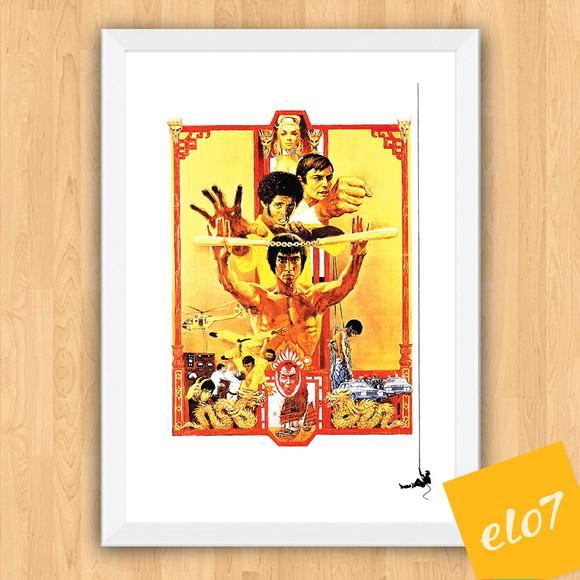 Quadro Pôster A3 c/ Moldura Operação Dragão 30x42cm