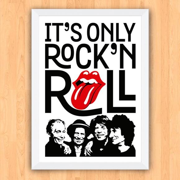 Quadro Pôster A3 c/ Moldura Only Rock 30x42cm