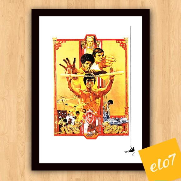 Quadro Pôster A3 c/ Moldura Operação Dragão 30x42cm