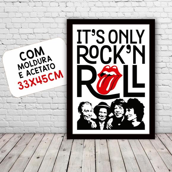 Quadro Pôster A3 c/ Moldura Only Rock 30x42cm