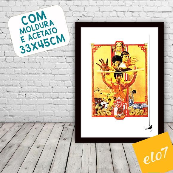 Quadro Pôster A3 c/ Moldura Operação Dragão 30x42cm
