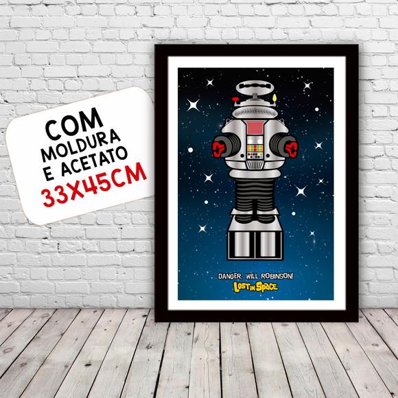 Quadro Pôster A3 c/ Moldura Perdidos no Espaço 30x42cm