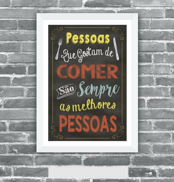 Quadro Pôster A3 c/ Moldura Pessoas Que Gostam de c 30x42cm