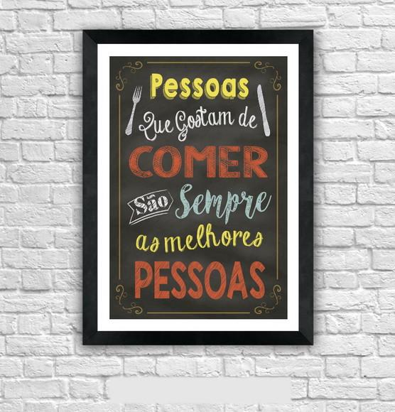 Quadro Pôster A3 c/ Moldura Pessoas Que Gostam de c 30x42cm