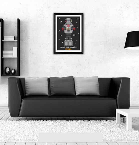 Quadro Pôster A3 c/ Moldura Perdidos no Espaço 30x42cm