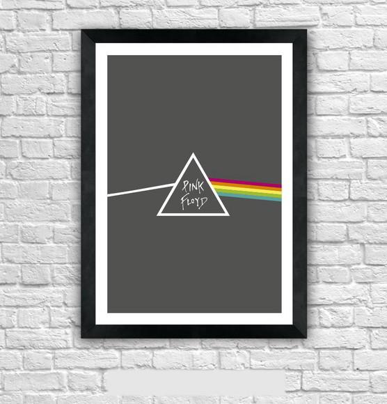 Quadro Pôster A3 c/ Moldura Pink Floyd 30x42cm