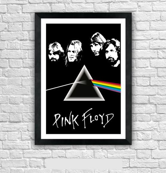 Quadro Pôster A3 c/ Moldura Pink Floyd 30x42cm
