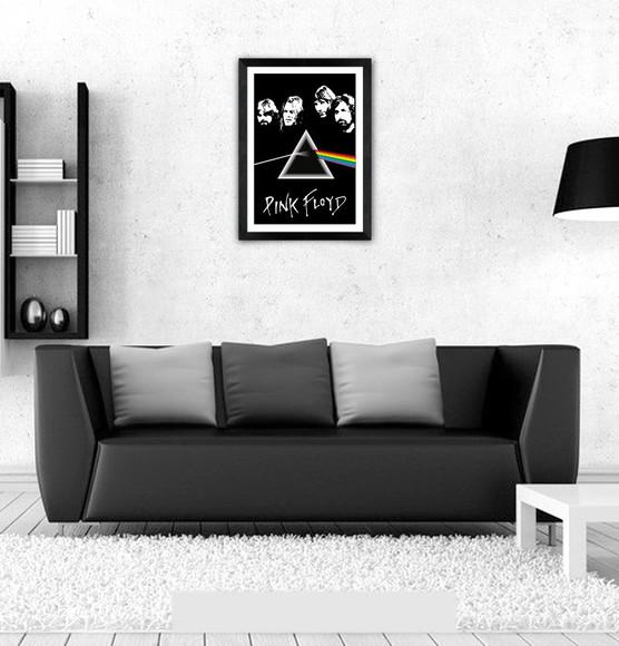 Quadro Pôster A3 c/ Moldura Pink Floyd 30x42cm