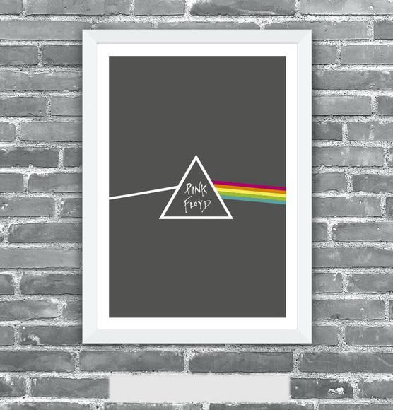 Quadro Pôster A3 c/ Moldura Pink Floyd 30x42cm