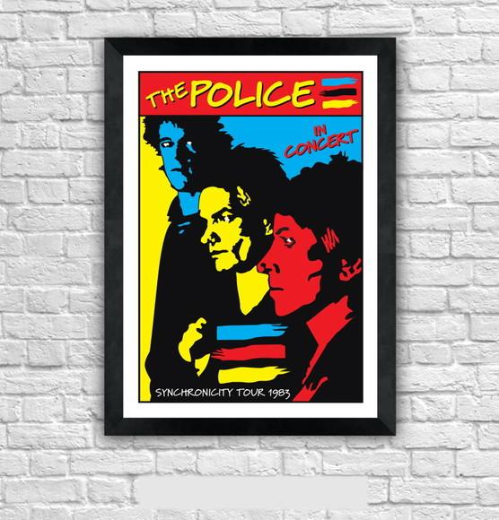 Quadro Pôster A3 c/ Moldura Police Synchronicity 30x42cm