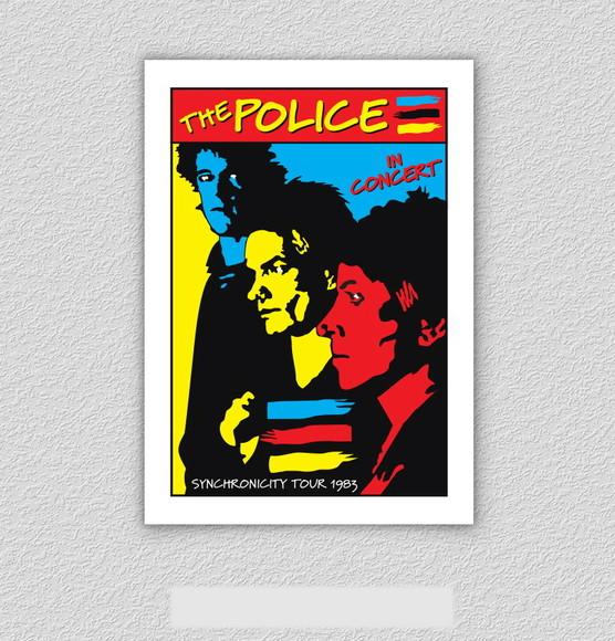 Quadro Pôster A3 c/ Moldura Police Synchronicity 30x42cm
