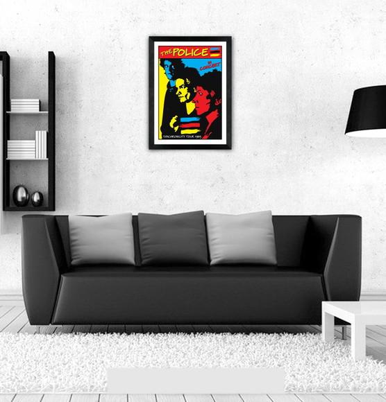 Quadro Pôster A3 c/ Moldura Police Synchronicity 30x42cm