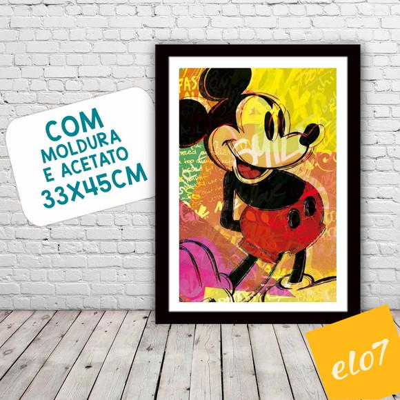 Quadro Pôster A3 c/ Moldura Pop Mouse Art 30x42cm