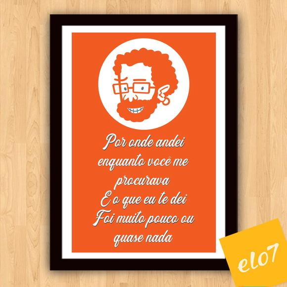 Quadro Pôster A3 c/ Moldura Por Onde Andei 30x42cm