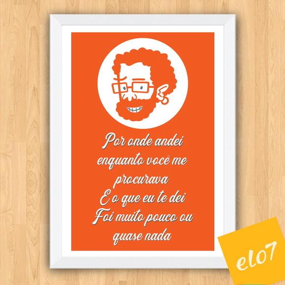 Quadro Pôster A3 c/ Moldura Por Onde Andei 30x42cm