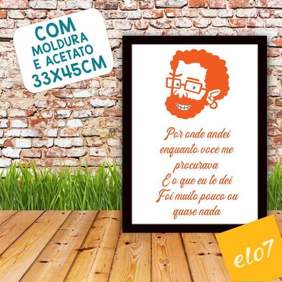 Quadro Pôster A3 c/ Moldura Por Onde Andei 30x42cm