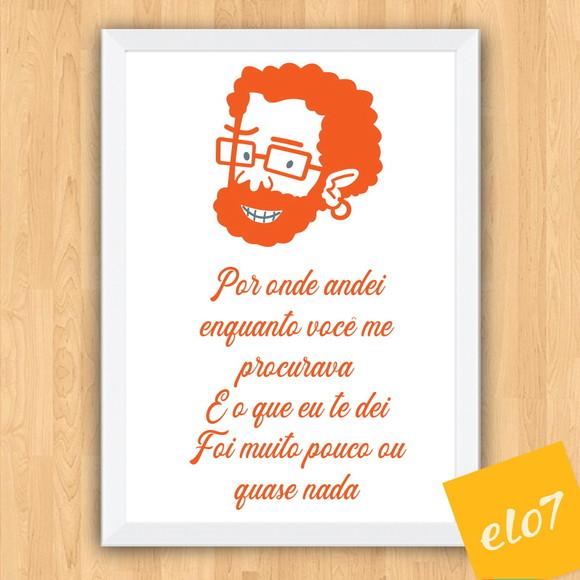 Quadro Pôster A3 c/ Moldura Por Onde Andei 30x42cm