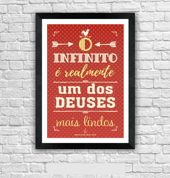 Quadro Pôster A3 c/ Moldura Quase sem Querer Letra 30x42cm
