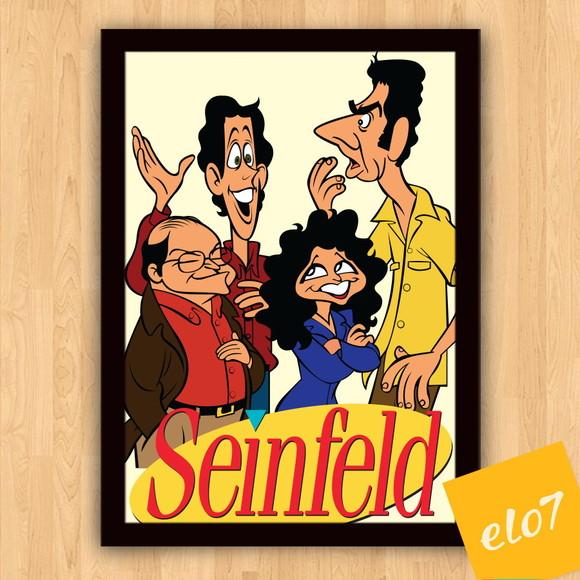 Quadro Pôster A3 c/ Moldura Seinfeld 30x42cm