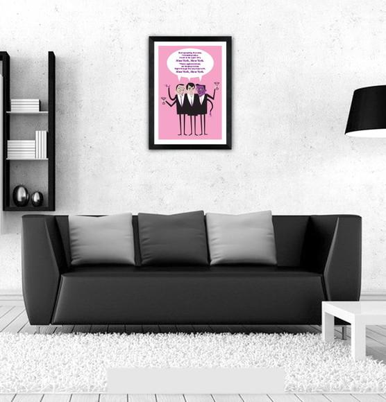 Quadro Pôster A3 c/ Moldura Sinatra Rat Pack 30x42cm