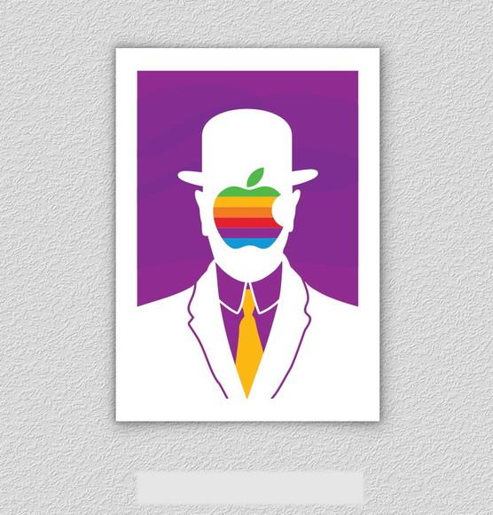 Quadro Pôster A3 c/ Moldura Son Of Apple Pop Art 30x42cm