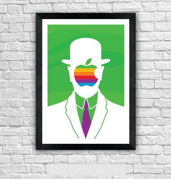 Quadro Pôster A3 c/ Moldura Son Of Apple Pop Art 30x42cm