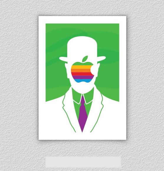 Quadro Pôster A3 c/ Moldura Son Of Apple Pop Art 30x42cm