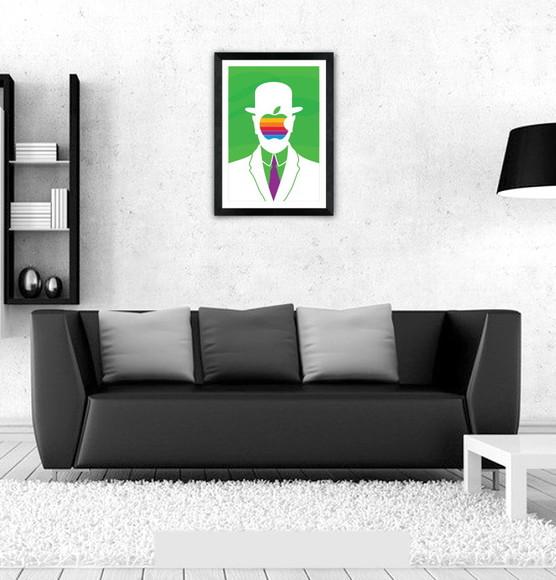 Quadro Pôster A3 c/ Moldura Son Of Apple Pop Art 30x42cm