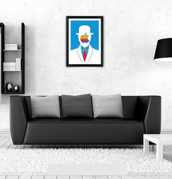 Quadro Pôster A3 c/ Moldura Son Of Apple Pop Art 30x42cm