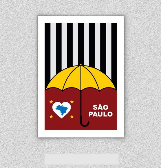 Quadro Pôster A3 c/ Moldura Sp Terra da Garôa 30x42cm