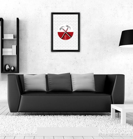 Quadro Pôster A3 c/ Moldura The Wall 30x42cm