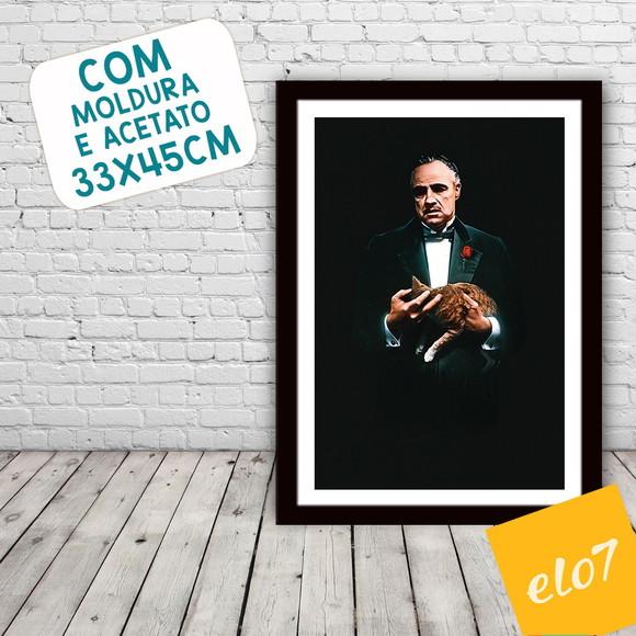 Quadro Pôster A3 c/ o Poderoso Chefão 30x42cm