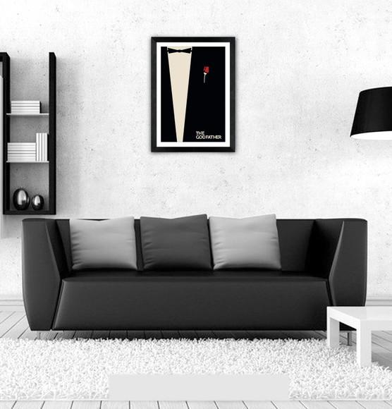 Quadro Pôster A3 c/ o Poderoso Chefão 30x42cm