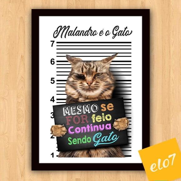 Quadro Pôster A3 Moldura Meu Pet Frases Engraçadas 30x42cm