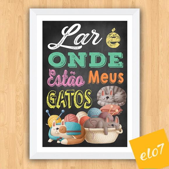 Quadro Pôster A3 Moldura Meu Pet Frases Engraçadas 30x42cm