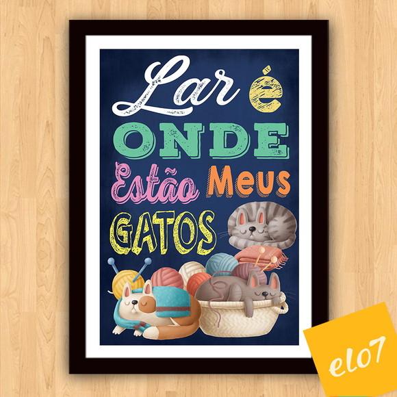 Quadro Pôster A3 Moldura Meu Pet Frases Engraçadas 30x42cm