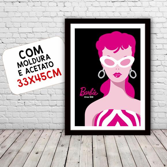 Quadro Pôster c/ Moldura A3 30x42cm Barbie Pop Art