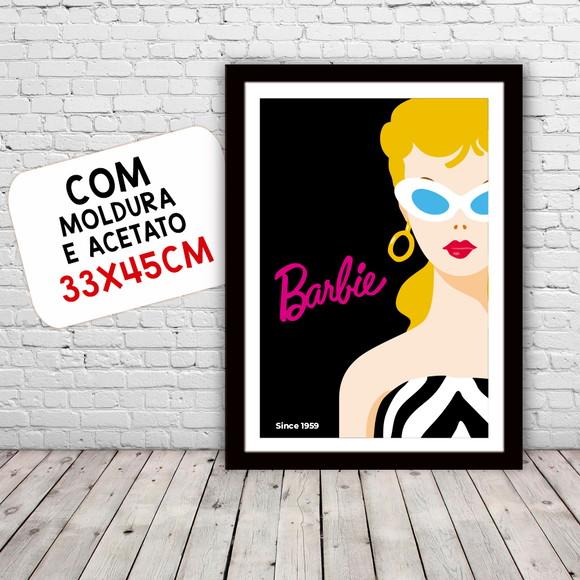 Quadro Pôster c/ Moldura A3 30x42cm Barbie Pop Art