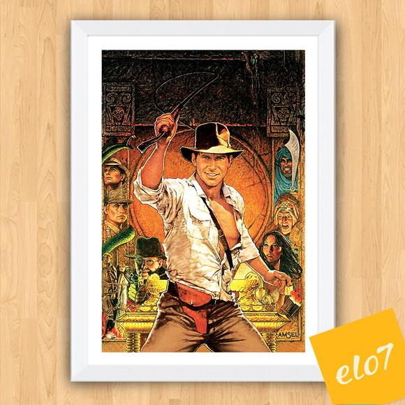 Quadro Pôster Moldura os Caçadores da Arca Perdida 30x42cm