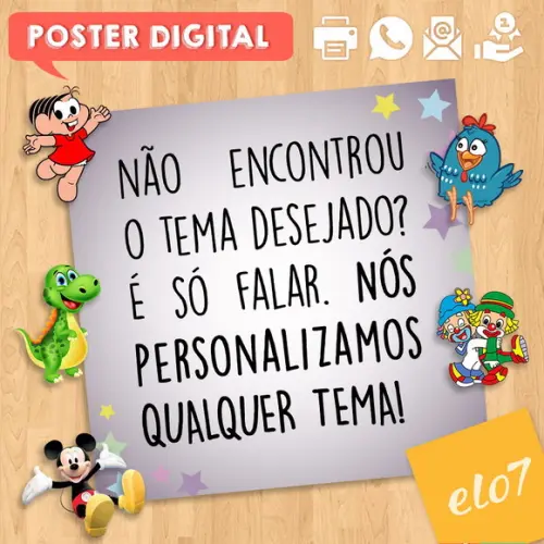 Arte Digital Chalkboard Aniversário Jardim Encantado