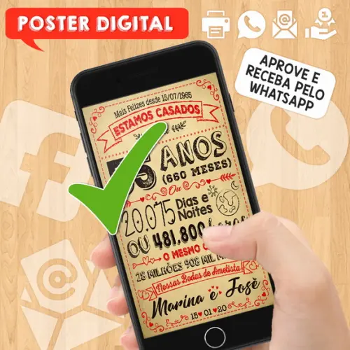 Arte Digital Chalkboard Bodas Casamento Ametista 55 Anos