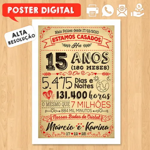 Arte Digital Chalkboard Bodas Casamento Cristal 15 Anos