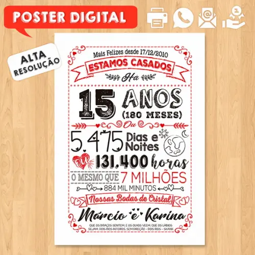 Arte Digital Chalkboard Bodas Casamento Cristal 15 Anos
